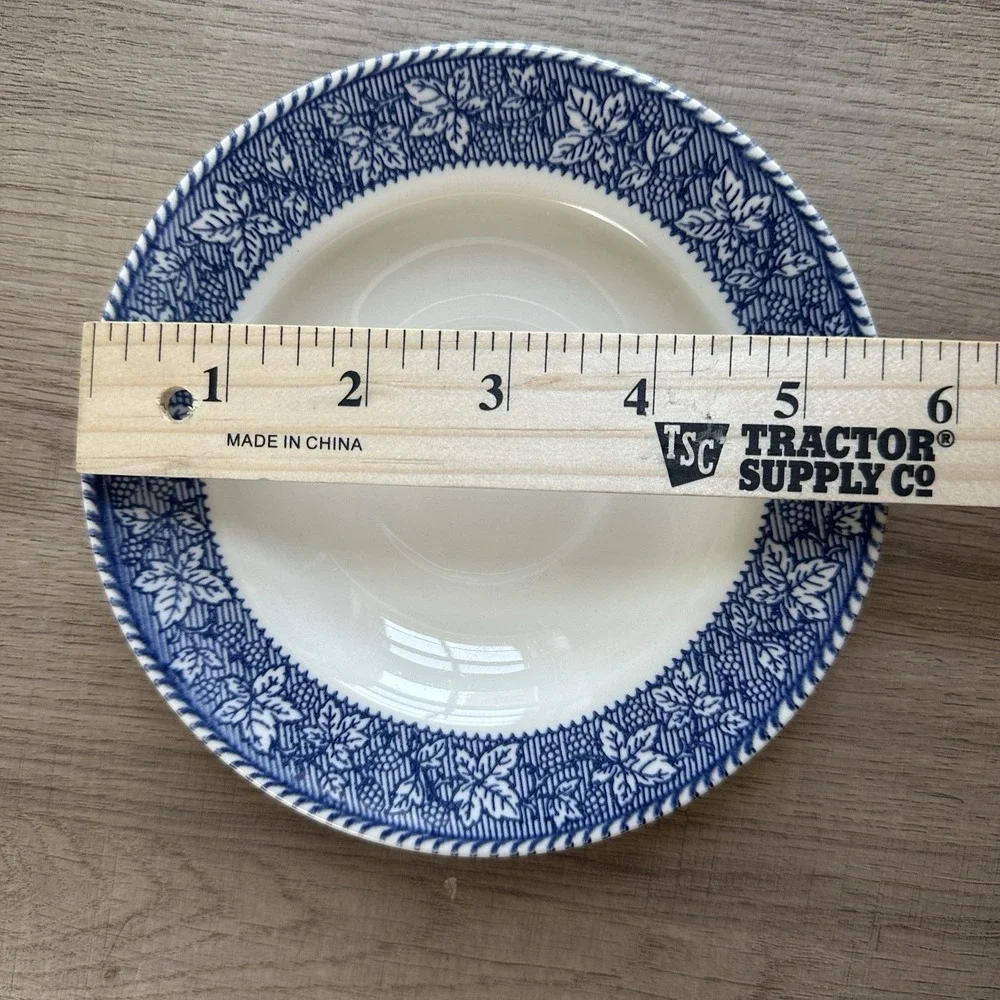 Vintage Homer Laughlin Shakespeare Country 6" Saucer Plate Cottagecore Set of 3 - Picture 6 of 6